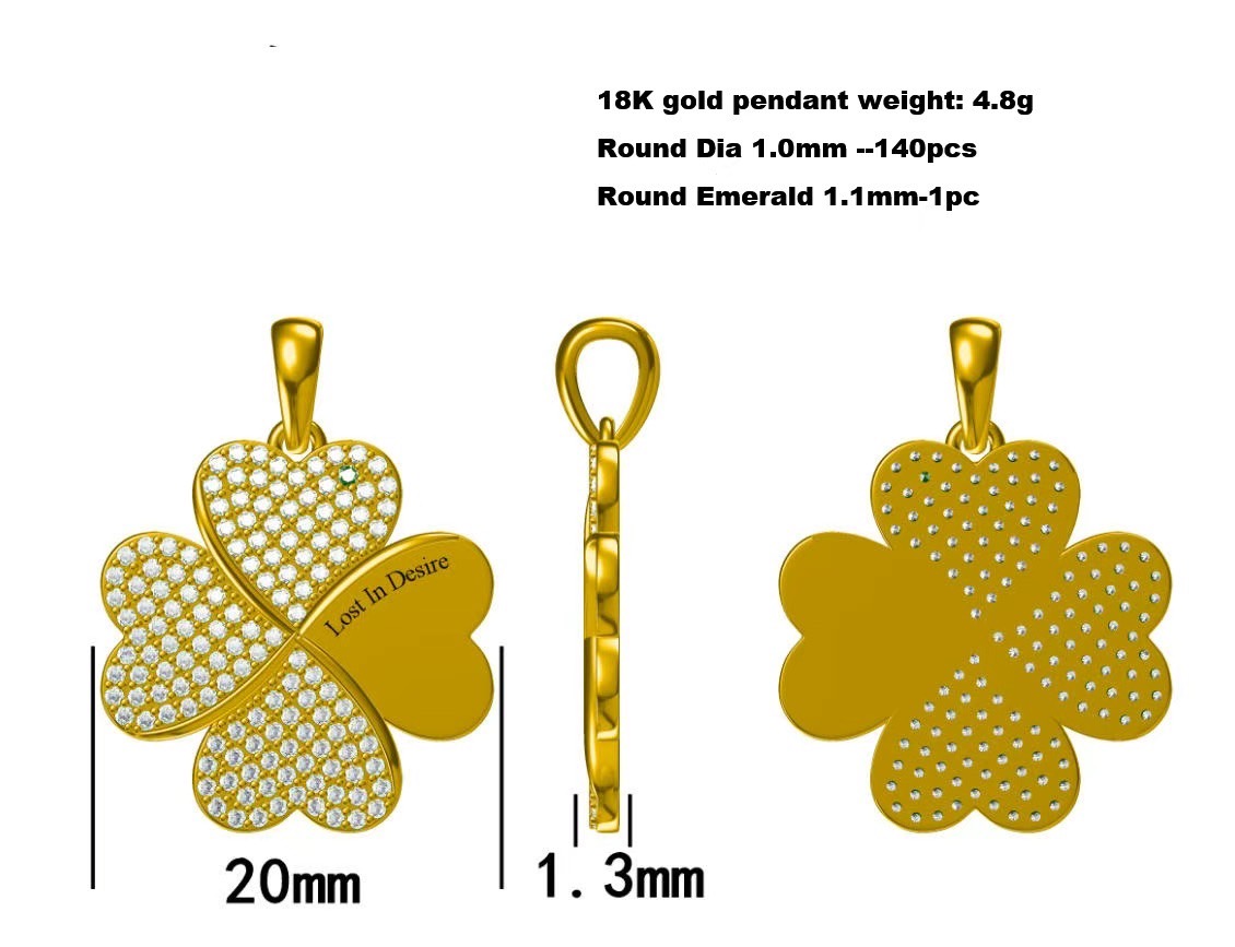 Clover Pendant 3D